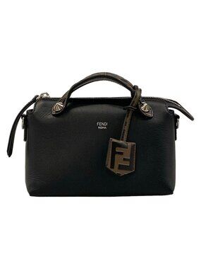 Fendi Handbag Mini by the Way Black Dark Brown Bag Leather